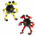 Deformation Fingertip Decompression Mechanical Gyroscope DIY Chain Red+Yellow by Deal US