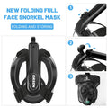 [Like New] ORSEN Full Face Snorkel Mask Adult SGS Certified Anti-Fog Black by Deal US