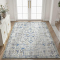 jinchan Area Rug 5x7 Vintage Floral Oriental Washable Non Slip Taupe by Deal US