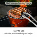 [Like New] QKFU BBQ Sa-Used Rotating Maybe, Flip Bacon Steak Meat Sausage Vegetables Tongs by Deal US