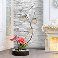 [Like New] Christmas Ball Ornaments 4pc Set Champagne Pinecone Rattan String by Deal US