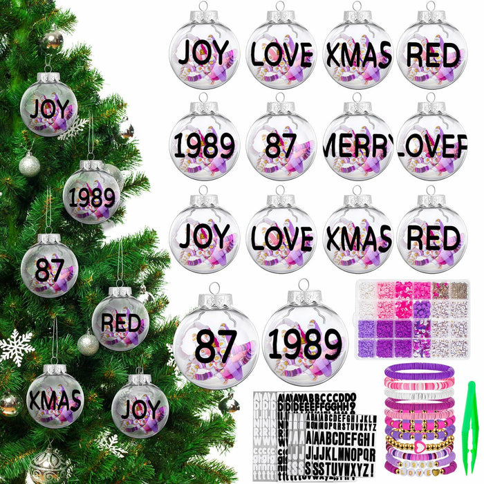 [Like New] Poen 50 Pcs Pink Christmas Ball Ornaments for Tree DIY Holiday Decor by Deal US