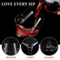 [Like New] Ennogyoson Wine Glasses Set of 4 Crystal Red & White Stemmed Glassware by Deal US