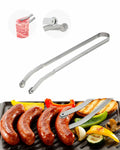 [Like New] QKFU BBQ Sa-Used Rotating Maybe, Flip Bacon Steak Meat Sausage Vegetables Tongs by Deal US