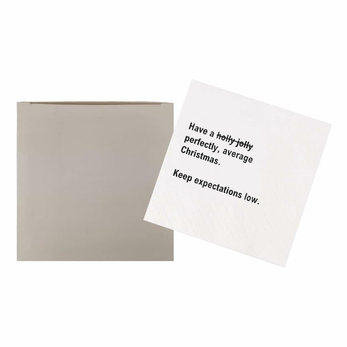 VOWFOO Funny Christmas Quotes Cocktail Napkins 4.5x4.5 2-ply 100pcs by Deal US