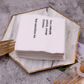 VOWFOO Funny Christmas Quotes Cocktail Napkins 4.5x4.5 2-ply 100pcs by Deal US