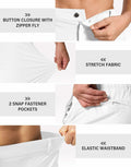 SERAMY Men's Golf Joggers Slim Fit Stretch Sweatpants 5 Pockets White Size XXL by Deal US