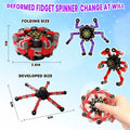 Deformation Fingertip Decompression Mechanical Gyroscope DIY Chain Red+Purple by Deal US