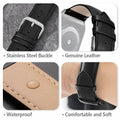Narako Leather Apple Watch Band Compatible 41-49mm Series 9/SE Bicolor by Deal US