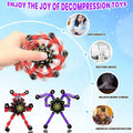 Deformation Fingertip Decompression Mechanical Gyroscope DIY Chain Red+Purple by Deal US