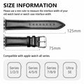 Narako Leather Apple Watch Band Compatible 41-49mm Series 9/SE Bicolor by Deal US