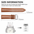 Narako Genuine Calf Leather Watch Band Stainless Steel Buckle 24mm Light Brown by Deal US
