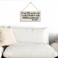 Bathroom Decor Hanging Wood Plaque with Rope Farmhouse Style Wall Sign by Deal US