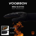 VOOBSON Grill Scraper Stainless Steel Extended Handle Bottle Opener Gloves by Deal US