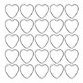 Mandala Crafts 1.2" Silver Heart Metal Key Rings 25 Count by Deal US