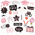 Graduation Photo Booth Props 24Pcs Party Supplies 2024 Class Congrats Grad by Deal US
