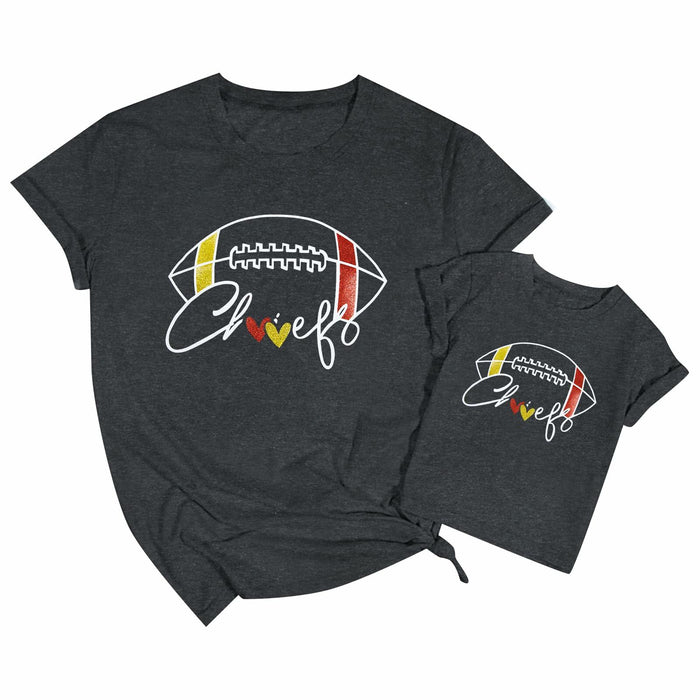 Game Day Family Matching Funny Football Graphic T-Shirt Chinese Size 150 by Deal US