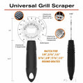 VOOBSON Grill Scraper Stainless Steel Extended Handle Bottle Opener Gloves by Deal US
