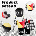 [Like New] HFYZZ Racing Table Centerpieces Set of 8 with Flags Buckets Stickers by Deal US