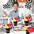 [Like New] HFYZZ Racing Table Centerpieces Set of 8 with Flags Buckets Stickers by Deal US