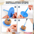 Portable Wrist Yarn Holder with Leather Strap Yarn Ball Organizer Blue by Deal US