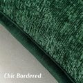 [Like New] FUTEI Dark Green Chenille Throw Pillow Covers Set of 2 26x26 Inch Euro Sham by Deal US