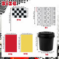 [Like New] HFYZZ Racing Table Centerpieces Set of 8 with Flags Buckets Stickers by Deal US