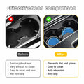 Ohleats 2PCS Car Cup Coaster 2.75" Crystal Rhinestone Silicone Light Blue White by Deal US
