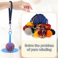 Portable Wrist Yarn Holder with Leather Strap Yarn Ball Organizer Blue by Deal US