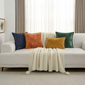 [Like New] FUTEI Dark Green Chenille Throw Pillow Covers Set of 2 26x26 Inch Euro Sham by Deal US