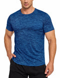 Mens Gym Dry Fast Workout T Shirt Medium Blue Size M by Deal US