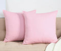 TangDepot Handmade Decorative Cotton Canvas Throw Pillow Covers 14x14 Salmon by Deal US