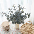 KIRIFLY 10pcs Fake Eucalyptus Stems Indoor Greenery Décor Green by Deal US