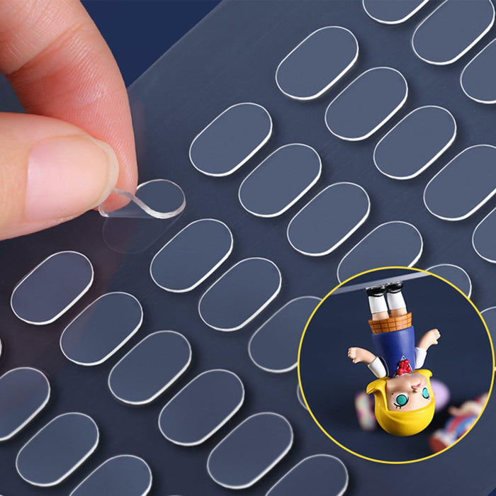Adhesive Stick Dots Two-Sided Mounting Putty 0.4x0.4in 900pcs Clear by Deal US