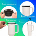 Stanley Cup Accessories Set Boot Handle Strap Straw Cover Charms Stickers by Deal US