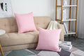 TangDepot Handmade Decorative Cotton Canvas Throw Pillow Covers 14x14 Salmon by Deal US