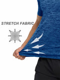 Mens Gym Dry Fast Workout T Shirt Medium Blue Size M by Deal US