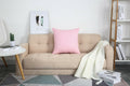 TangDepot Handmade Decorative Cotton Canvas Throw Pillow Covers 14x14 Salmon by Deal US