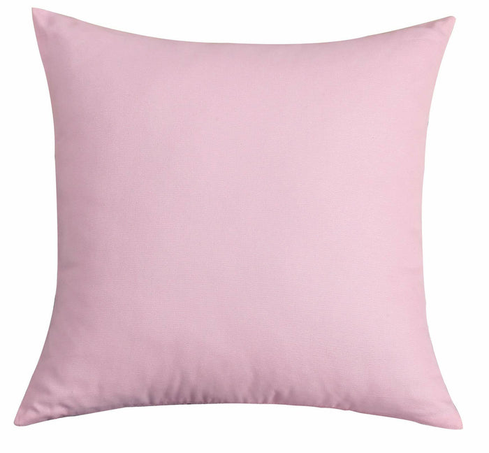 TangDepot Handmade Decorative Cotton Canvas Throw Pillow Covers 14x14 Salmon by Deal US
