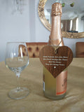 Wooden Antique Hanging Heart Plaque Sign Brown Good Friends Quote by Deal US