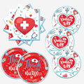 48pcs Nurse Graduation Party Supplies 24 Dessert Plates 24 Napkins by Deal US