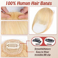 starluck Clip in Bangs 9g 100% Human Hair Extensions Light Blonde by Deal US