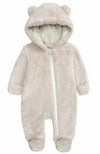 [Like New] TAOHONG Baby Hooded Fleece Jumpsuit Snowsuit Bear Ear Warm Romper Size N/A