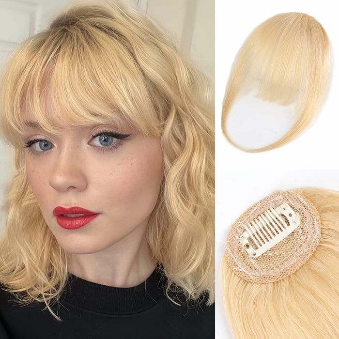 starluck Clip in Bangs 9g 100% Human Hair Extensions Light Blonde by Deal US