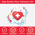 48pcs Nurse Graduation Party Supplies 24 Dessert Plates 24 Napkins by Deal US