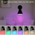 FILIMITIY Battery Operated Modern Dimmable LED RGB Wall Sconce Black by Deal US