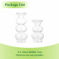 Hewory Glass Bubble Bud Vase Small Clear Glass Flower Vase for Single Stem by Deal US