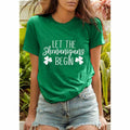 St Patricks Day Shirt Women Shamrock Funny Tee Green Size M by Deal US