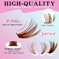 Losha Lash Clusters Wispy Brown D Curl 9-16mm 300pcs by Deal US