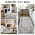 jinchan Area Rug 4x6 Washable Vintage Floral Non Slip Indoor Greige by Deal US